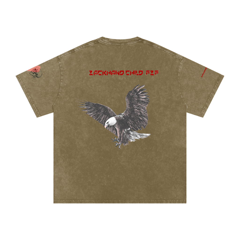 Snow Washed Oversized Cotton T-Shirt